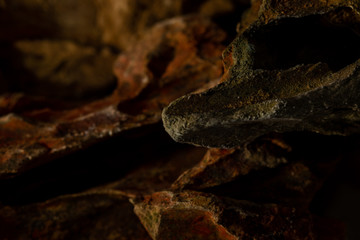macro photo of rocks