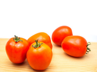 Juicy red tomatoes.