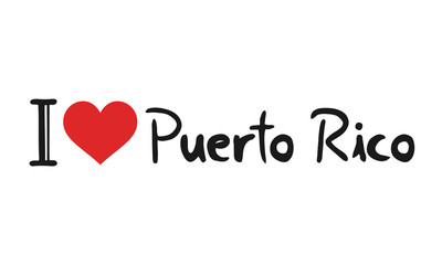 I love Puerto Rico symbol