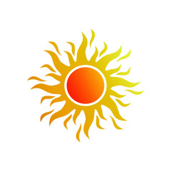 Sun symbol illustration vector