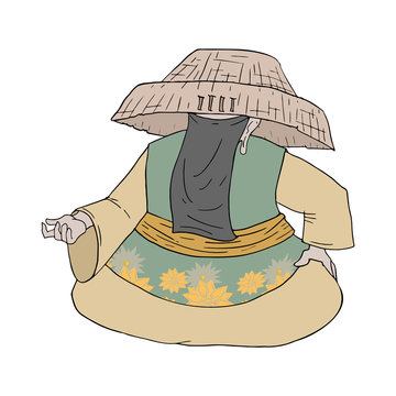 recommend clip art: traditional asian man draw