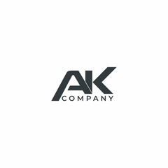 Letter AK Modern Company Logo Design Vector Template