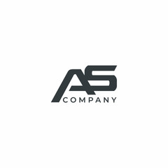 Letter AS Modern Company Logo Design Vector Template