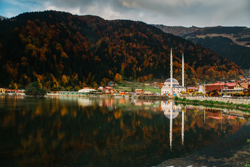 Uzungol which is a tourist attraction in Trabzon, Turkey. 