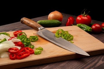 chopped vegetables