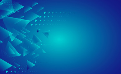 Obraz premium abstract blue background with texture triangles shapes in fun geometric pattern, in modern design
