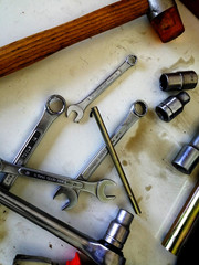 tools on a white background