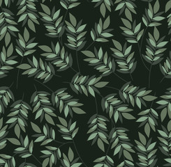 Green leaves background vector design