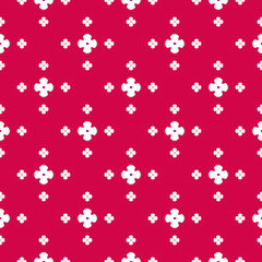 Elegant vector geometric seamless pattern in oriental style. Red and beige color