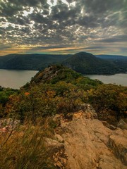 view of mountains and lake