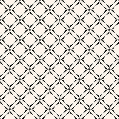 Geometric grid seamless pattern. Vector black and white abstract background