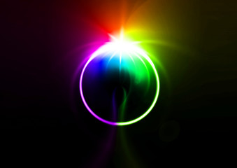 光り輝く抽象的な球体