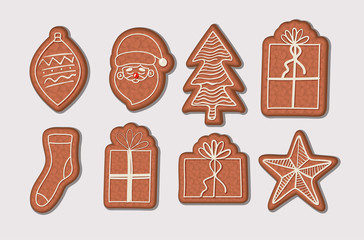 Merry christmas cookies vector design