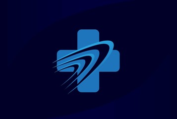 Cross health medical logo vector template