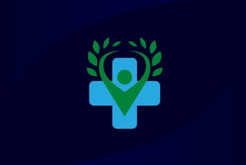 Cross health medical logo vector template