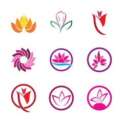 flower logo template