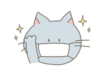 マスクをつけたネコ