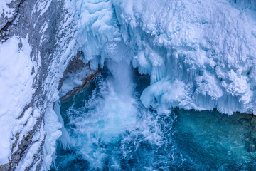Johnston Canyon Winter Ice Falls, Banff National Park, Canada