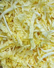 Sliced white cabbage, organic vegetable texture background
