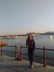woman on pier