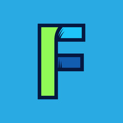 Initial letter F modern logo template for company or business branding