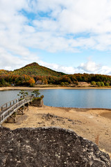 Fototapeta premium View of countryside in Japan in autumn season