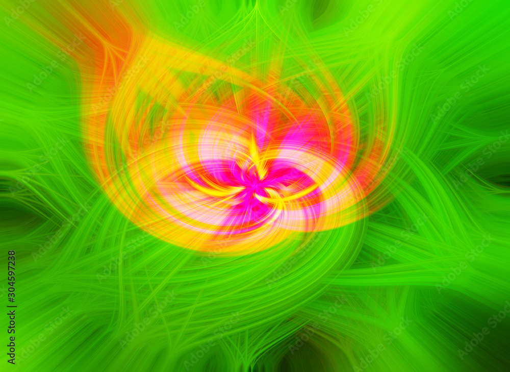 Aufkleber abstract colorful fractal pattern neon lights. seamless pattern art gradient colorful twirl effect c