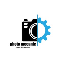 photography concept logo design vector template