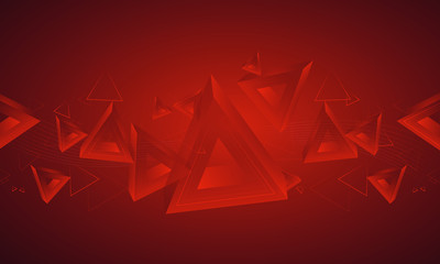 abstract red  background with texture triangles   shapes in fun geometric pattern, in modern design