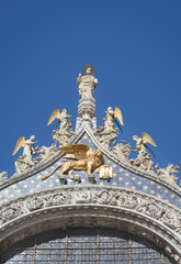 Fototapeta na wymiar Pediment of St. Mark's Cathedral