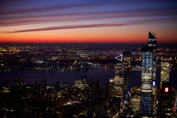 Fototapeta premium Hudson Yards am Abend