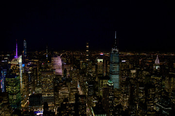 Fototapeta na wymiar Midtown Manhattan Nachts