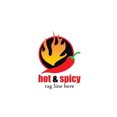 Red Hot Chili logo designs concept vector, Spicy Pepper logo designs template