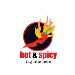 Red Hot Chili logo designs concept vector, Spicy Pepper logo designs template