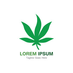 Cannabis leaf template vector illustration icon design