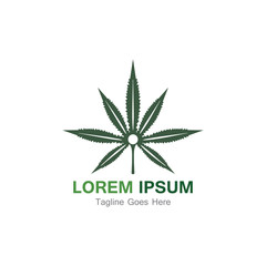 Cannabis leaf template vector illustration icon design