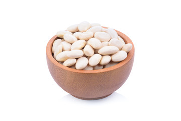 White beans isolated on a white background