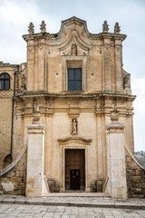 Obraz premium Convent of Saint Agostino church in historical centre of Matera, Basilicata, Southern Italy