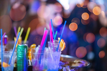 new year and christmas office party close up