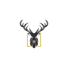 simple deer head logo for your company