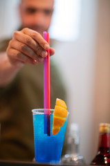 new year and christmas office party close up