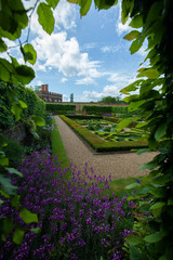 english garden style in spring season