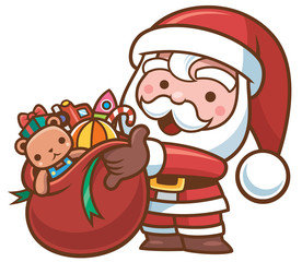 Vector Illustration of Cartoon Santa Claus