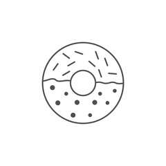 Donut vector icon. Donut vector illustration