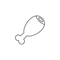 Chichen leg vector icon. Chicken leg vector illustration