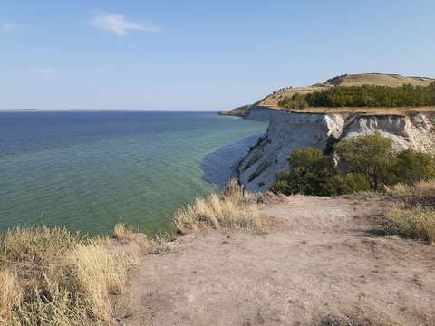 view of the Volga river from the cliff of Stepan Razin