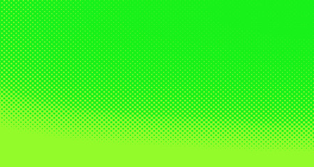 Fototapeta premium Green yellow pop art background abstract vector comics style blank layout template with clouds beams and isolated dots pattern. For sale banner for your designe 1960s. with copy space eps10
