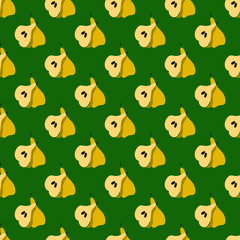Seamless pattern with pears. Hand drawn. Vector illustration. EPS 10