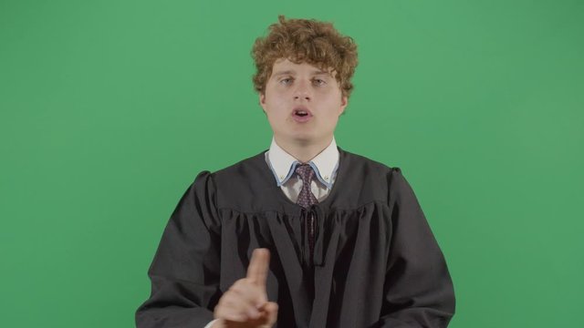 Adult Man Judge No With Finger