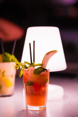 Cocktail served in small glass